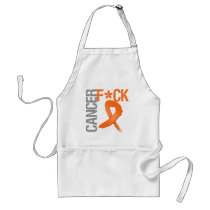 Fuck Cancer - Kidney Cancer (Orange Ribbon) Aprons