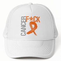 Fuck Cancer - Kidney Cancer (Orange Ribbon) Trucker Hat