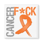 Fuck Cancer - Kidney Cancer (Orange Ribbon) Refrigerator Magnets