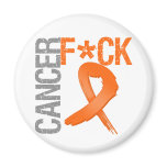 Fuck Cancer - Kidney Cancer (Orange Ribbon) Refrigerator Magnets