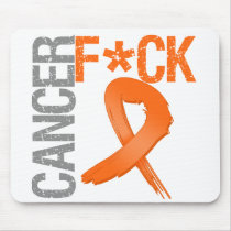 Fuck Cancer - Kidney Cancer (Orange Ribbon) Mousepads