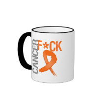 Fuck Cancer - Kidney Cancer (Orange Ribbon) Coffee Mug