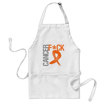 Fuck Cancer - Leukaemia Aprons by cancerapparel