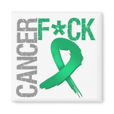 Fuck Cancer - Liver Cancer Fridge Magnet by cancerapparel