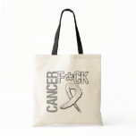 Fuck Cancer - Lung Cancer Canvas Bags