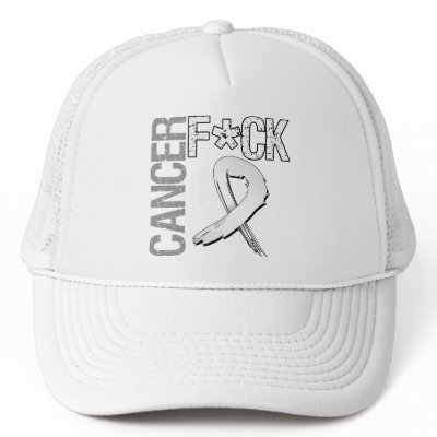 Fuck Cancer - Lung Cancer Mesh Hat by cancerapparel