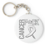 Fuck Cancer - Lung Cancer Keychain