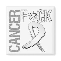 Fuck Cancer - Lung Cancer Fridge Magnets