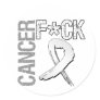 Fuck Cancer - Lung Cancer Round Stickers