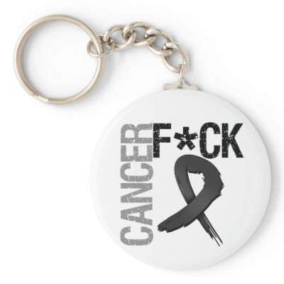 Fuck Cancer - Melanoma Key Chains by cancerapparel