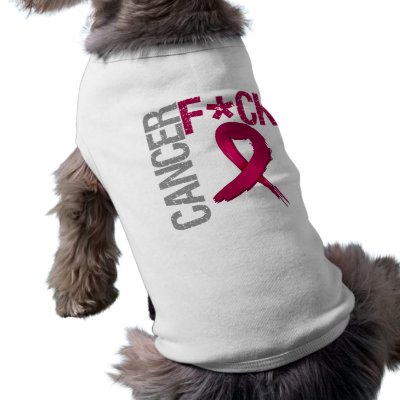 Fuck Cancer - Multiple Myeloma Pet Clothes by cancerapparel