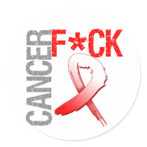 Fuck Cancer - Oral Cancer Round Sticker