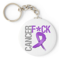 Fuck Cancer - Pancreatic Cancer Keychains
