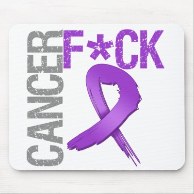 Fuck Cancer - Pancreatic Cancer Mouse Pad by cancerapparel