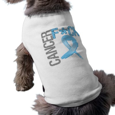 Fuck Cancer - Prostate Cancer Dog Tee by cancerapparel