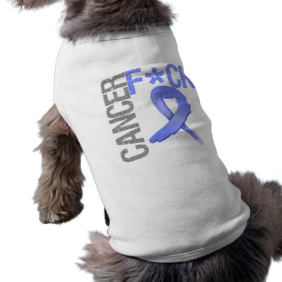 Fuck Cancer - Stomach Cancer Doggie T-shirt by cancerapparel