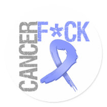 Fuck Cancer - Stomach Cancer Round Stickers