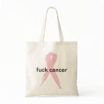 Fuck cancer tote bags