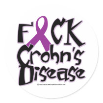 Fuck Crohn's Disease Round Sticker