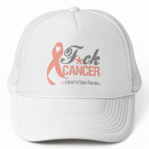 Fuck Endometrial Cancer Trucker Hats
