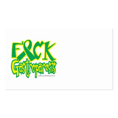 Fuck Gastroparesis Business Card Template by fightcancertees