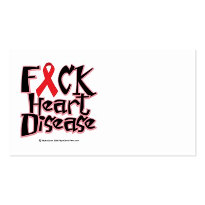Fuck Heart Disease Business Card by fightcancertees