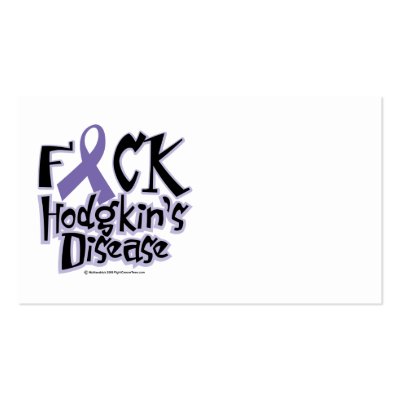 Fuck Hodgkin's Disease Business Card by fightcancertees