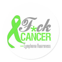 Fuck Lymphoma Round Stickers