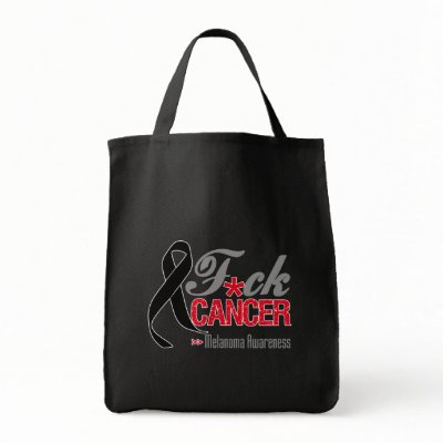 Fuck Melanoma Tote Bag by cancerapparel