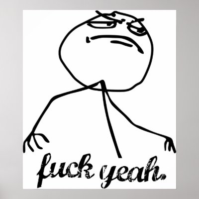 fuck yeah rage comic poster by massappeals