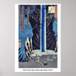 Fudo Falls, Oji by Ando, Hiroshige Ukiyoe Print