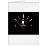 FUEL GAUGE EMPTY FULL BLACK WHITE RED TRAVEL CARDS