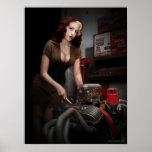 FuelFoto - Hot Rod Shop Pin Up Mechanic Poster posters