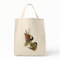 Fuertes' Chestnut-backed Chickadee Canvas Bags