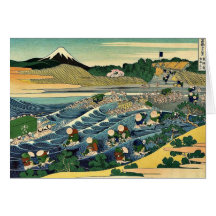 Fuji chez Kanaya par Katsushika, Hokusai Carte De Vœux