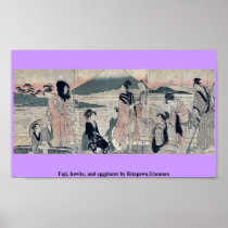 Fuji, hawks, and eggplants by Kitagawa,Utamaro Posters
