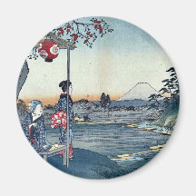 Fujimi Teahouse at Zoshigaya by Ando, Hiroshige Refrigerator Magnet