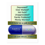 Fukitol, job sucks, over worked, no worries, post card