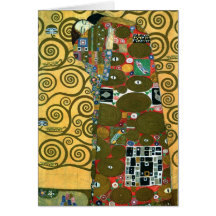 Fulfilment (The Embrace) by Gustav Klimt Greeting Card