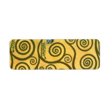 Fulfilment (The Embrace) by Gustav Klimt Labels