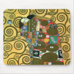 Fulfilment (The Embrace) by Gustav Klimt Mousepads