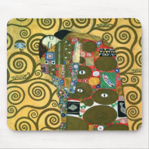 Fulfilment (The Embrace) by Gustav Klimt Mousepads