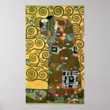 Fulfilment (The Embrace) by Gustav Klimt Print