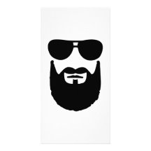 Full beard sunglasses personalized photo card