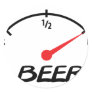 full beer level icon round stickers