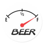 full beer level icon round sticker