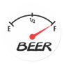 full beer level icon round sticker