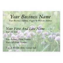Full Bloom - Chive Flowers Business Card Template