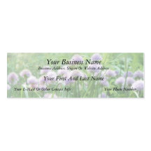 Full Bloom - Chive Flowers Business Card Template