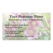 Full Bloom - Hellebores! Business Card Template
